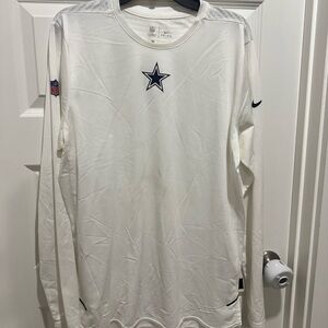 Men's Dallas Cowboys Nike White Long Sleeve Shirt